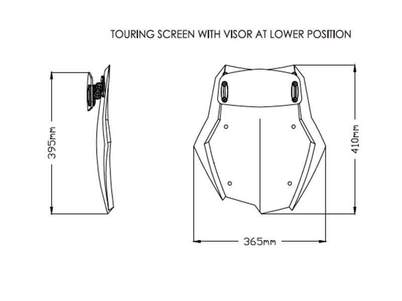 Puig Touring Screen With Extender In Light Smoke for BMW F750 GS (18-24)