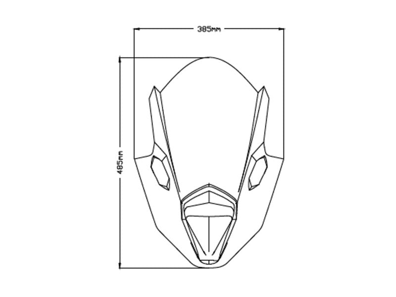 Puig Z-Racing Screen In Clear for Kawasaki Ninja 650 (20-25)