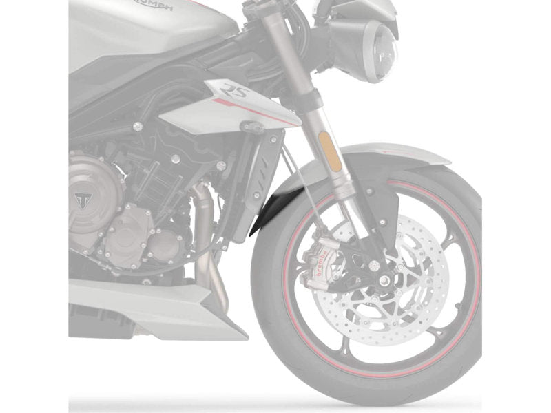 Puig Front Mudguard Extender In Black for Triumph Street Triple 765 R Low (21-22)