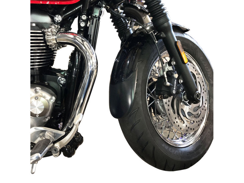 Puig Front Mudguard Extender In Black for Triumph Bonneville Speedmaster (18-25)