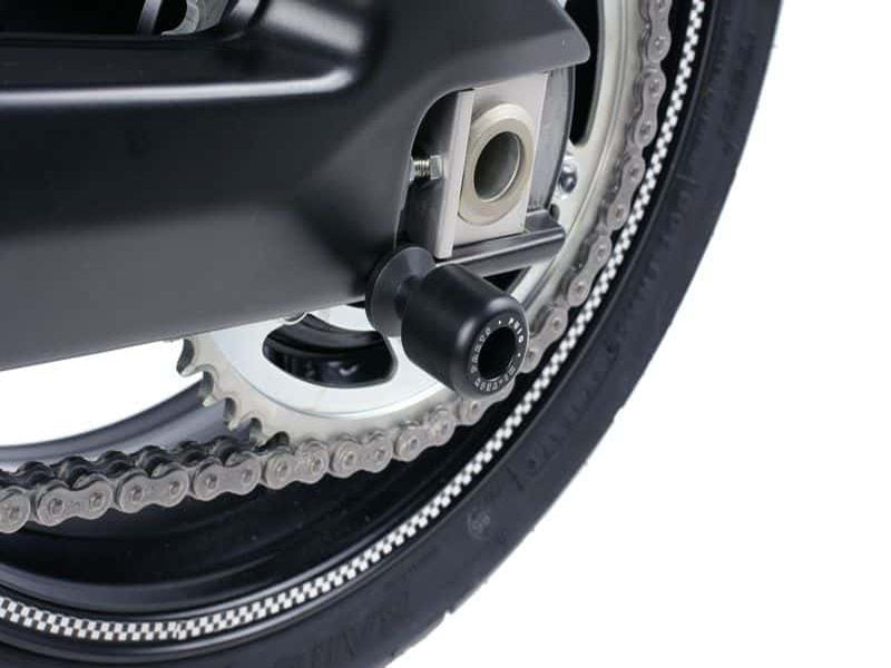 Puig Protective Spool Sliders In Black for Aprilia Tuono V4 1100 RR (15-20)