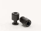 Puig Protective Spool Sliders In Black for Kawasaki ZX-6R 636 (89-12)
