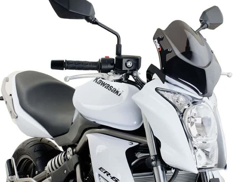 Puig New Generation Sport Screen In Dark Smoke for Kawasaki ER6-N (09-11)