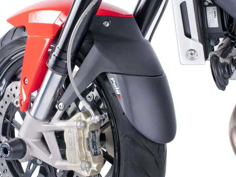 Puig Front Mudguard Extender In Black for Aprilia Shiver 750 (07-16)