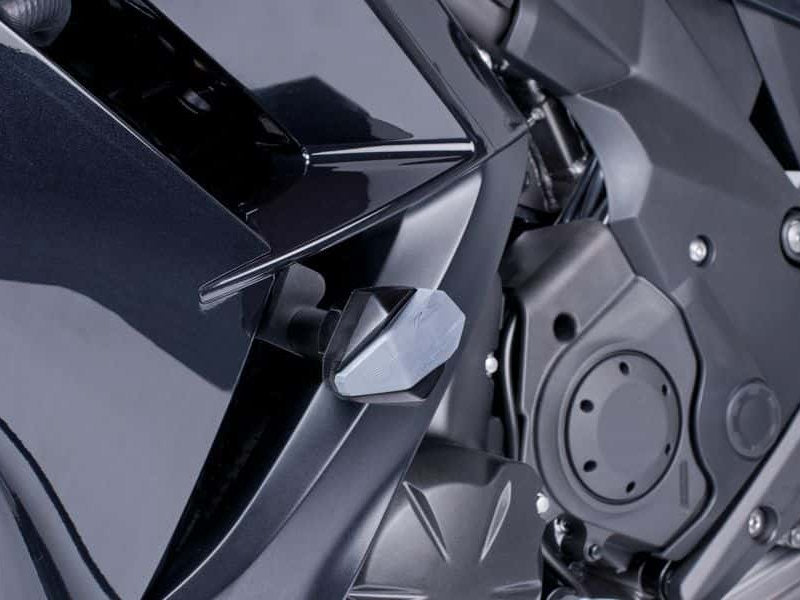 Puig R19 Frame Sliders In Black for Kawasaki ER6-F (12-16)