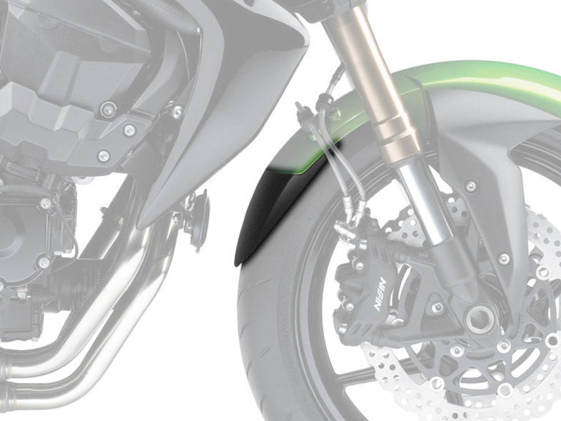 Puig Front Mudguard Extender In Black for Kawasaki Z750 R (11-12)