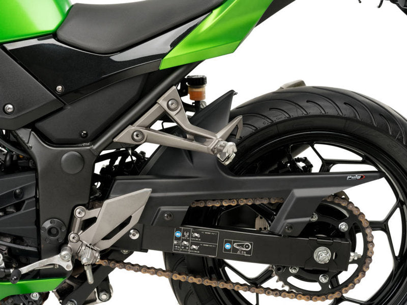 Puig Hugger In Matt Black for Kawasaki Z300 (15-17)