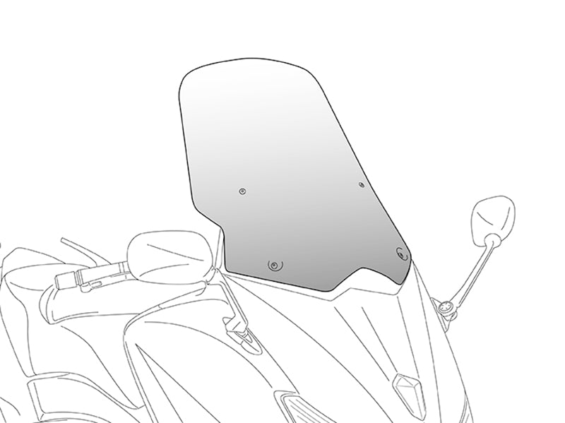 Puig V-Tech Line Touring Screen In Clear for Yamaha YP 125 R X-Max ABS (14-16)