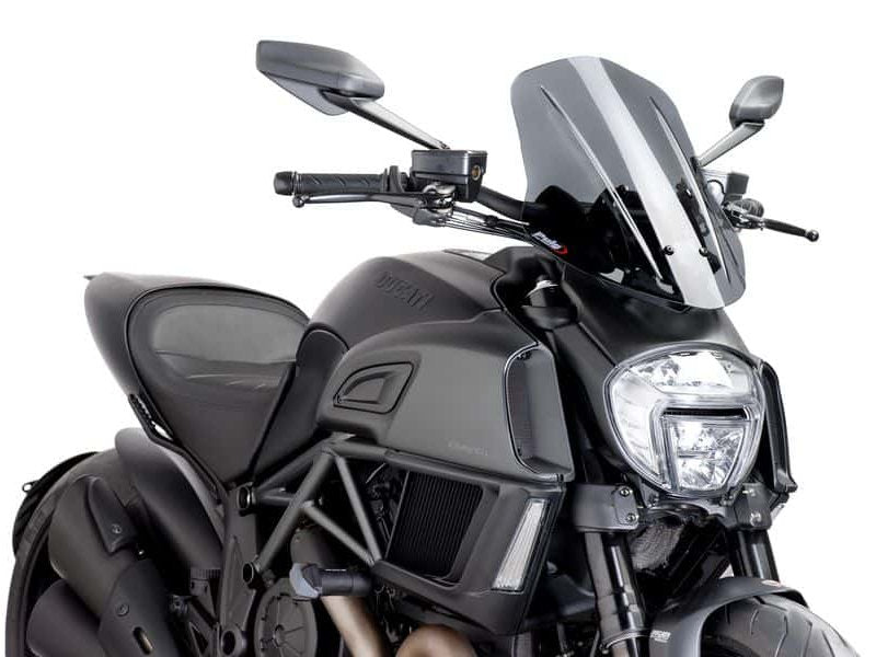 Puig New Generation Adjustable Touring Screen for Ducati Diavel Carbon (14-16)