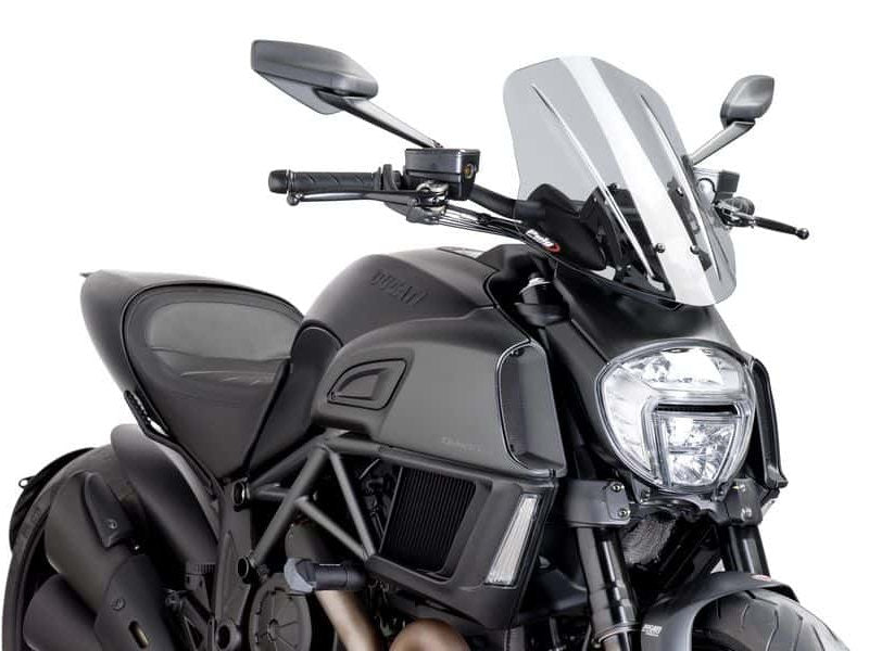 Puig New Generation Adjustable Touring Screen for Ducati Diavel Carbon (14-16)