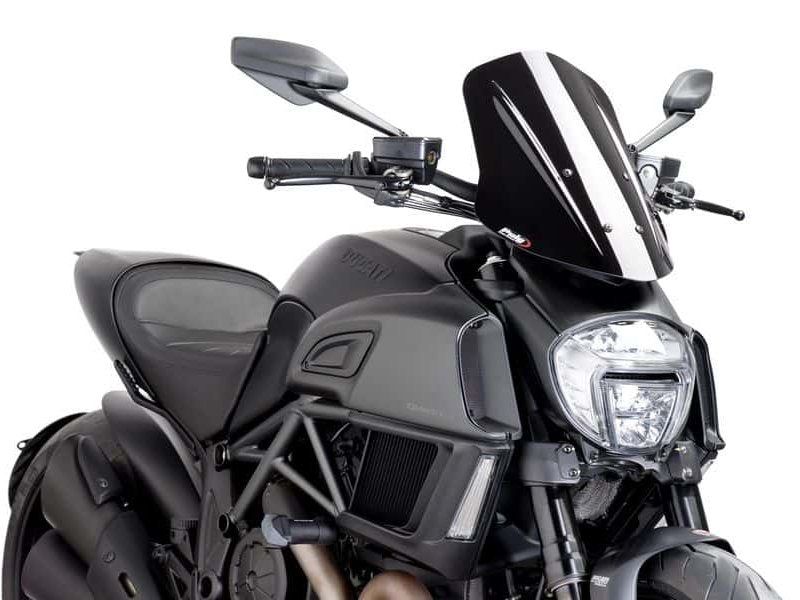 Puig New Generation Adjustable Touring Screen for Ducati Diavel Carbon (14-16)