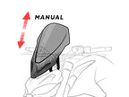 Puig New Generation Adjustable Sport Screen In Clear for Ducati Diavel 1200 (14-16)