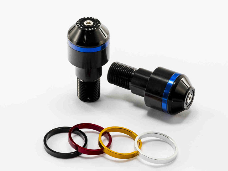 Puig Short Bar Ends With Inserts In Black for Yamaha YZF 125 R (14-18)