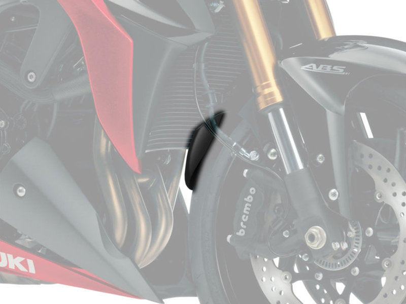 Puig Front Mudguard Extender In Black for Suzuki GSX S 1000 F (15-20)