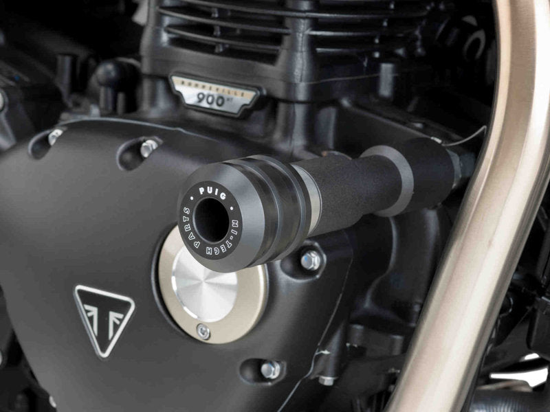 Puig Vintage Frame Sliders for Triumph Bonneville Bobber Black (18-20)