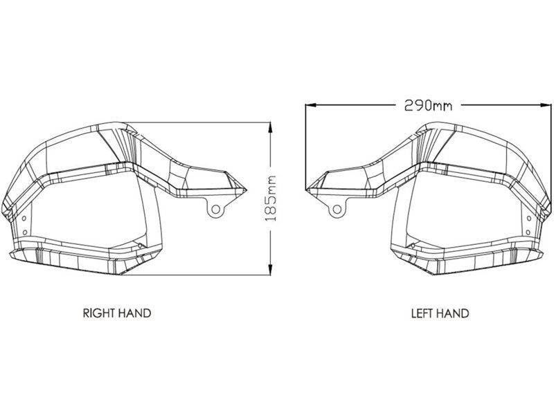 Puig Handguard Extensions In Clear for Honda Africa Twin CRF1000L (16-19)