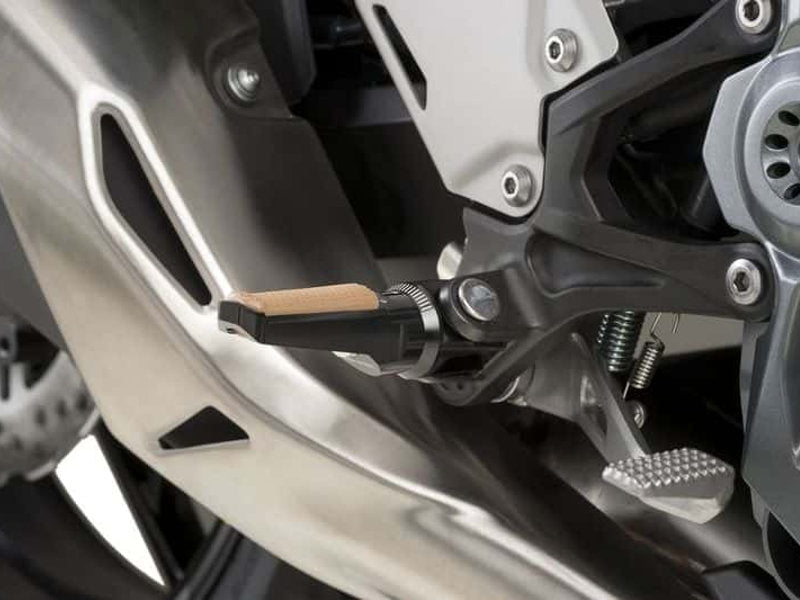 Puig Vintage Footpegs In Black for Honda CB650 R Neo Sports Cafe (19-25)