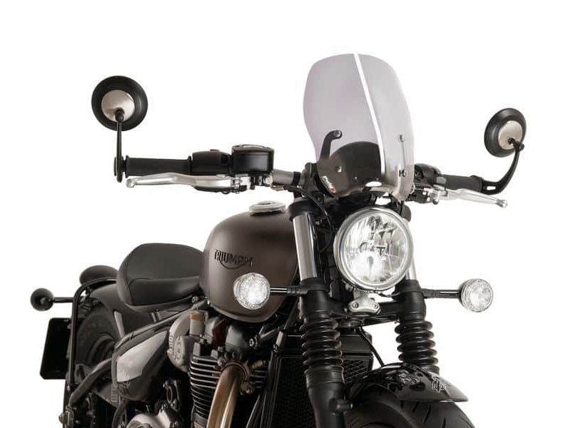 Puig New Generation Touring Screen In Clear for Triumph Bonneville Bobber (17-20)