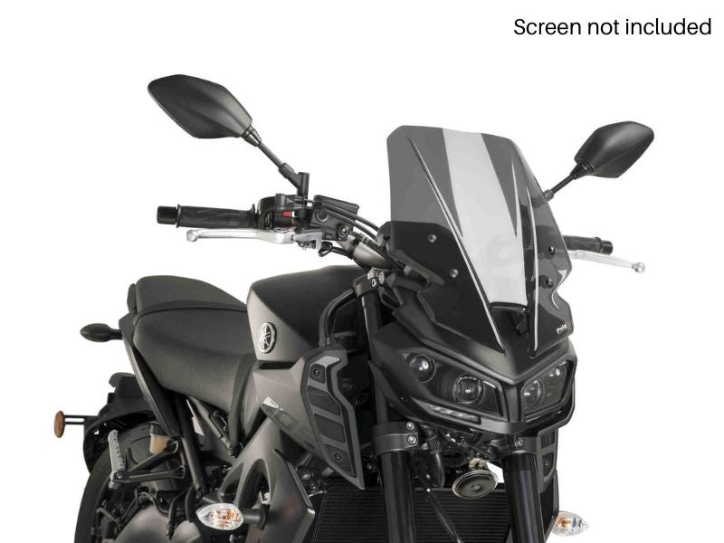 Puig New Generation Sport Screen In Matt Black for Yamaha MT-09 (17-20)
