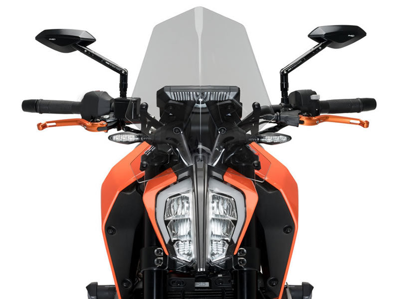 Puig New Generation Sport Screen In Clear for KTM 125 Duke (17-23)