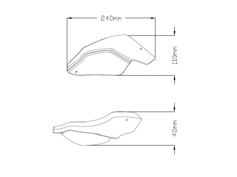 Puig Handguard Extensions In Clear for KTM 1290 Super Duke R (16-24)