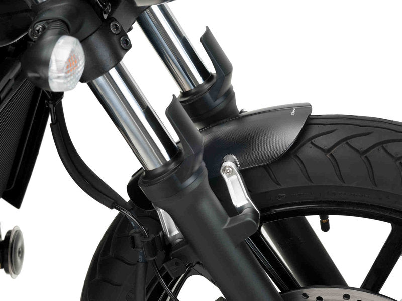 Puig Aluminium Front Mudguard In Black for Kawasaki Vulcan S Cafe (17-20)