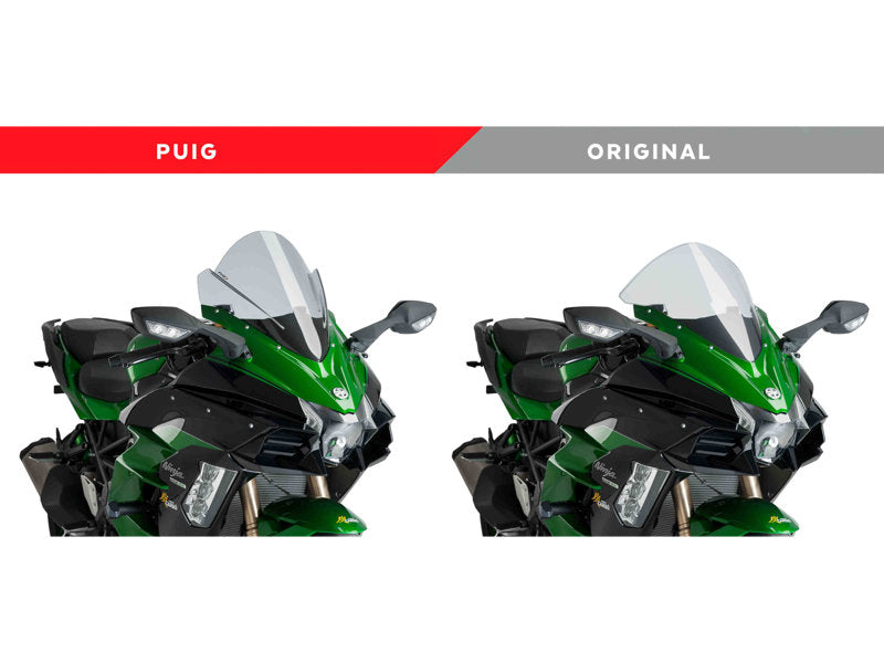 Puig Racing Screen In Clear for Kawasaki Ninja H2 SX (18-22)