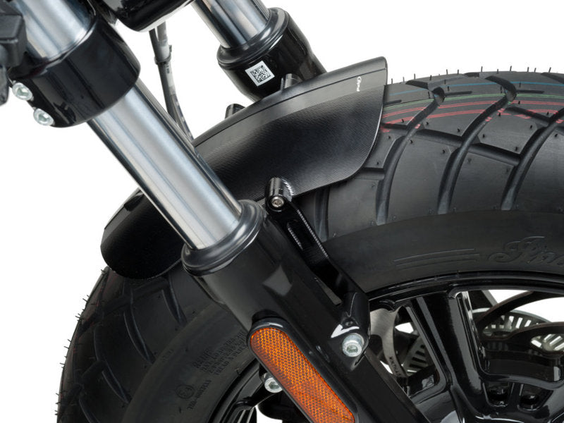 Puig Aluminium Front Mudguard In Black for Indian Scout (15-25)