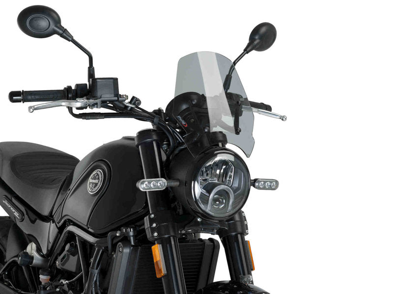 Puig New Generation Sport Screen In Clear for Benelli Leoncino 500 Trail (16-25)