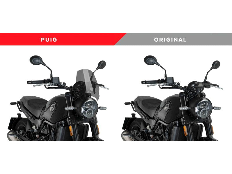 Puig New Generation Sport Screen In Clear for Benelli Leoncino 500 Trail (16-25)
