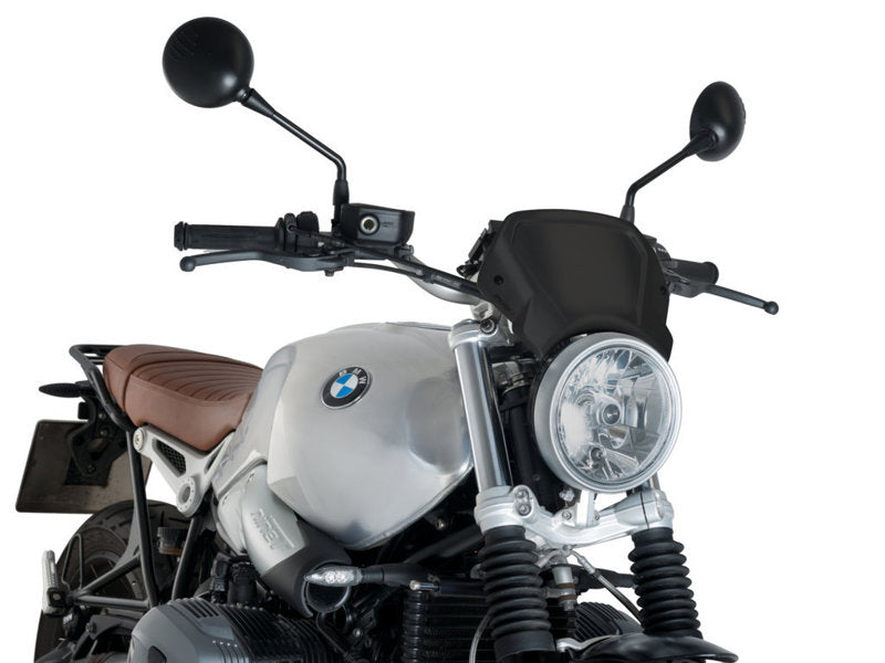 Puig Aluminium Fly Screen In Black for BMW R Nine T Urban G/S (21-24)