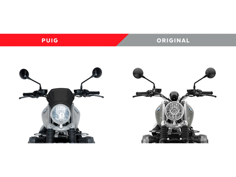 Puig Aluminium Fly Screen In Black for BMW R Nine T Urban G/S (21-24)