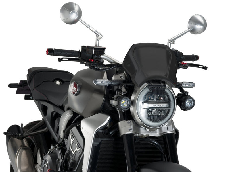 Puig Aluminium Fly Screen In Black for Honda CB1000 R Neo Sports Cafe (18-20)