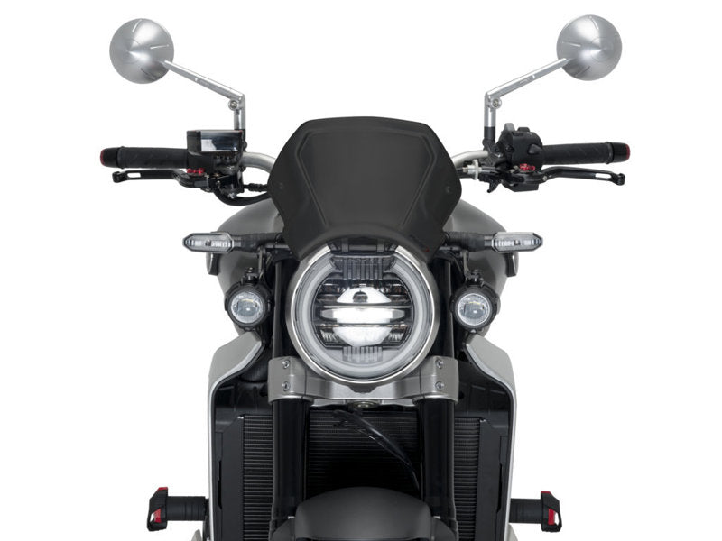 Puig Aluminium Fly Screen In Black for Honda CB650 R Neo Sports Cafe (19-23)