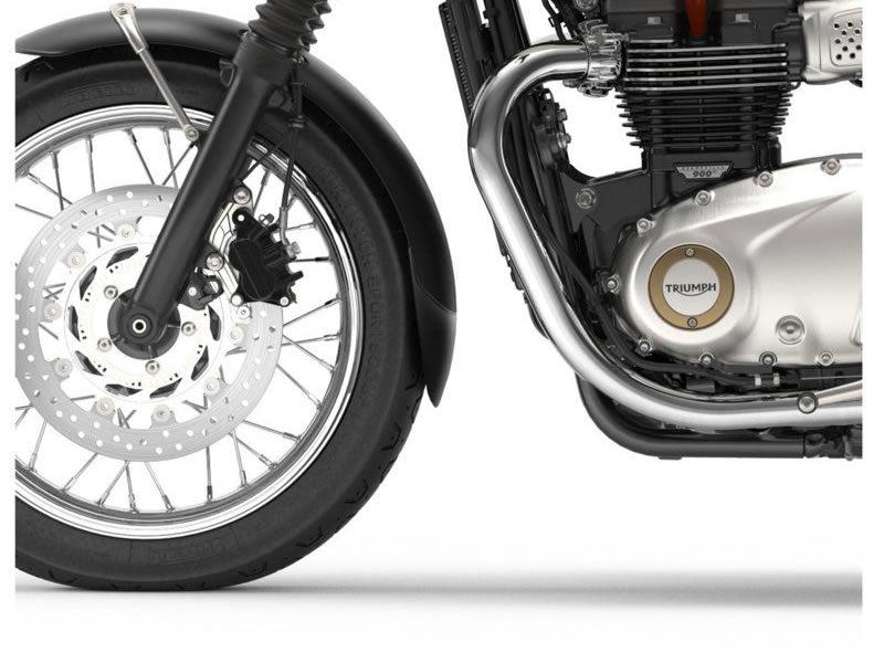 Puig Front Mudguard Extender In Black for Triumph Bonneville T120 (16-25)