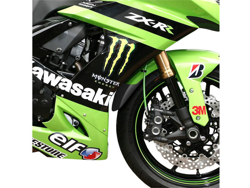 Puig Front Mudguard Extender In Black for Kawasaki ZX-6R 636 (05-08)