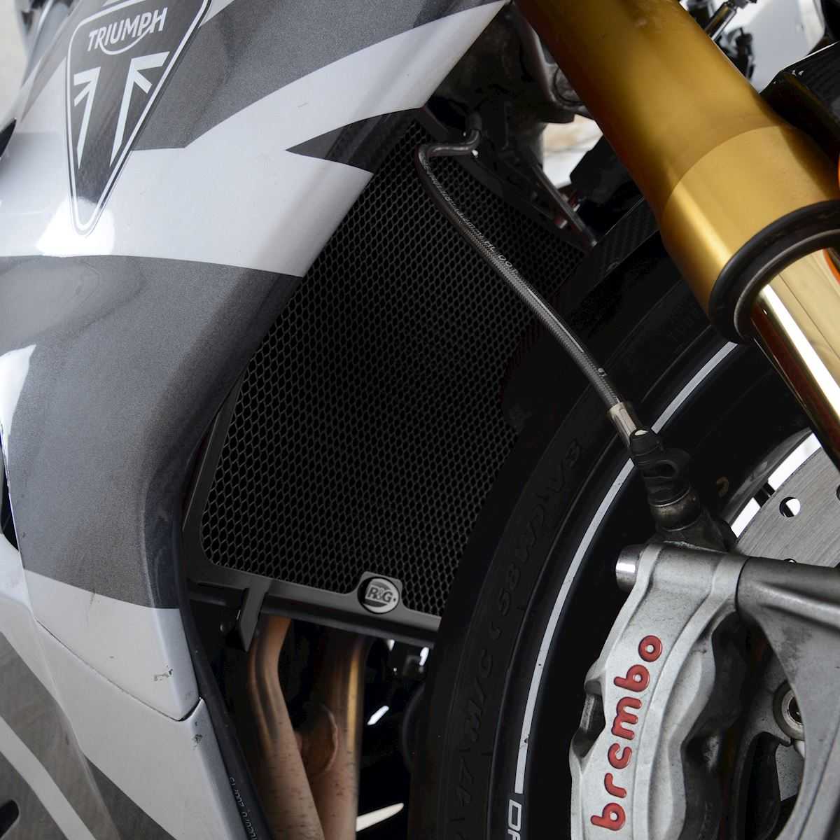 R&G Radiator Guard Black for Triumph Daytona 765 (20)