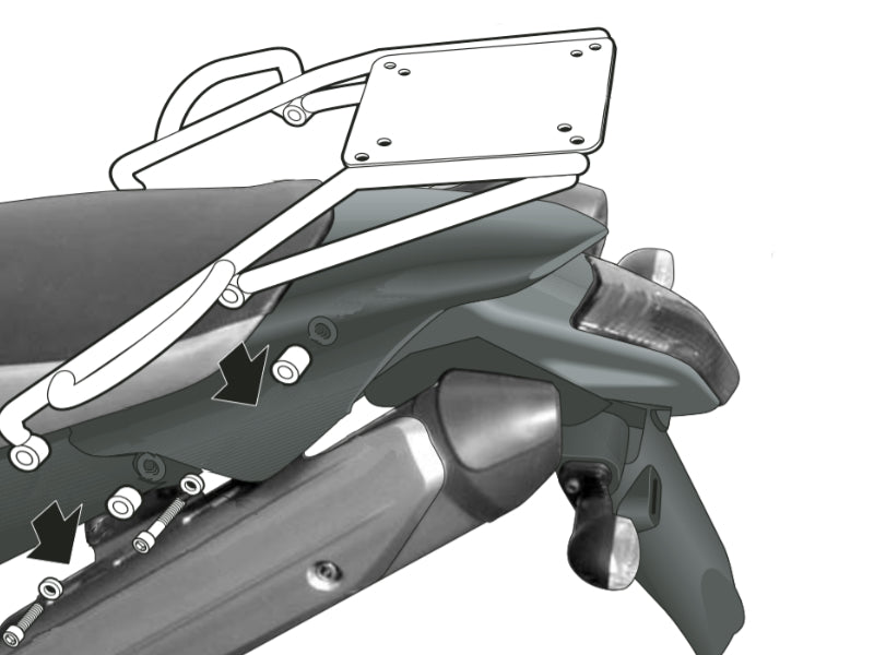 SHAD Top Box Rack for Yamaha XT660 (04-16) Main image