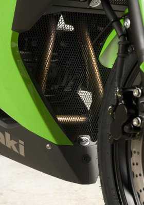 R&G Downpipe Grille Titanium for Kawasaki Ninja 300 (12-20) Main image